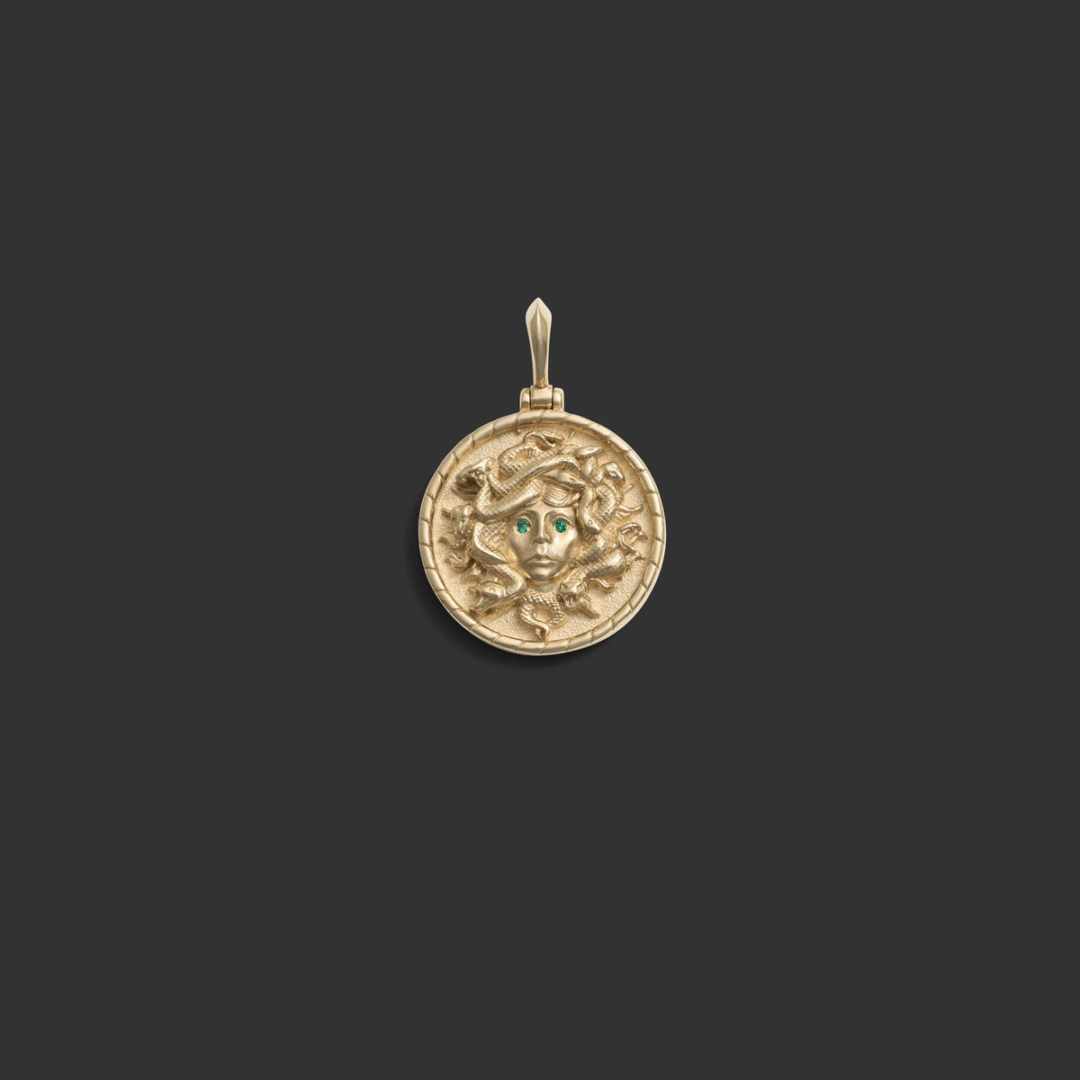 Emerald Eye Medusa Pendant