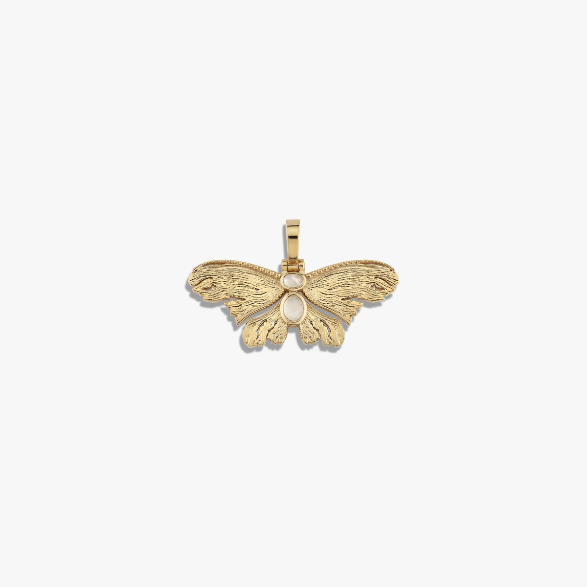 Moonstone Moth Charm