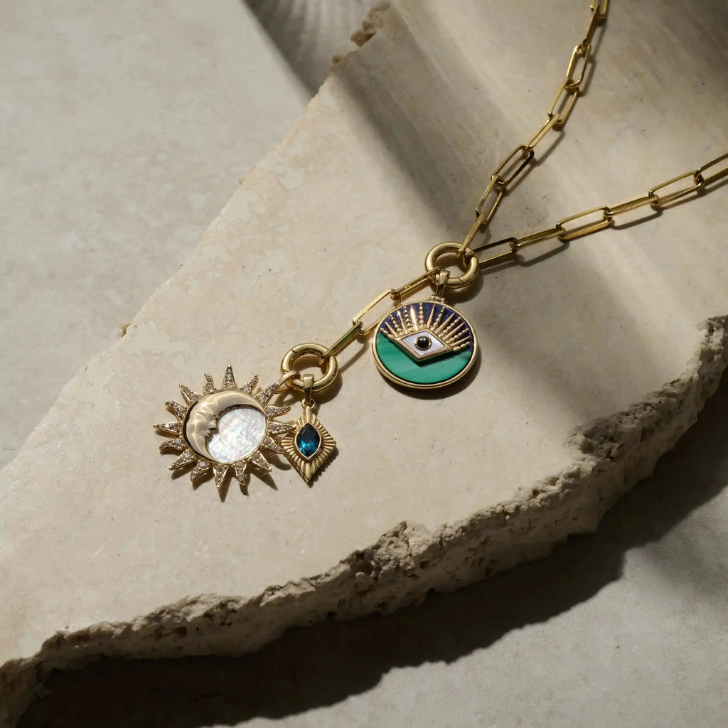 Sun & Moon Mother of Pearl Necklace