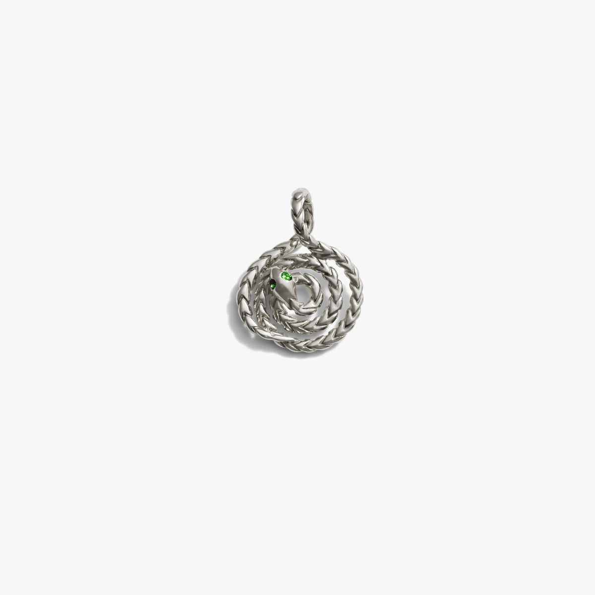 Mini Emerald Spiral Snake Coin