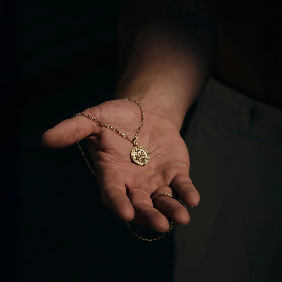 Diamond Achilles & Patroclus Pendant