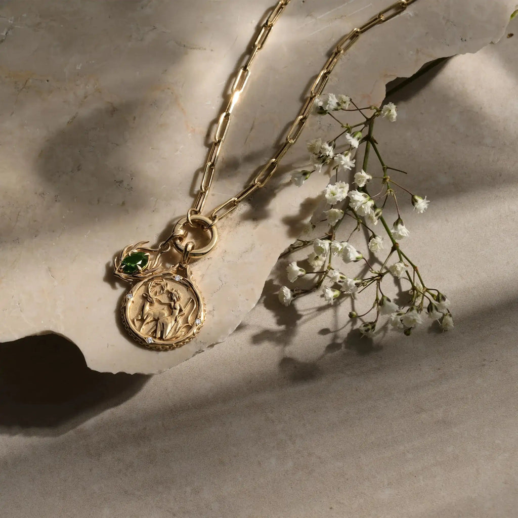 Tourmaline Stag Amulet