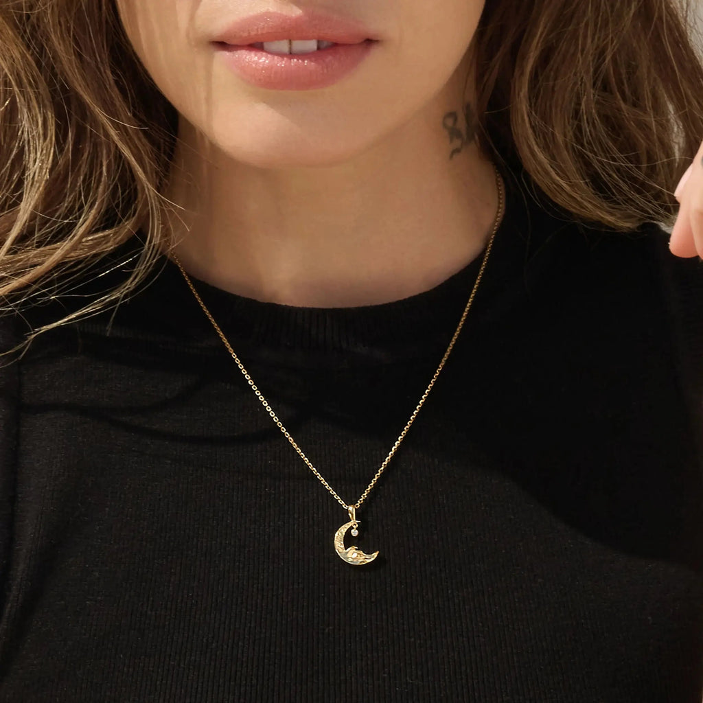 Diamond Moon Wave Amulet