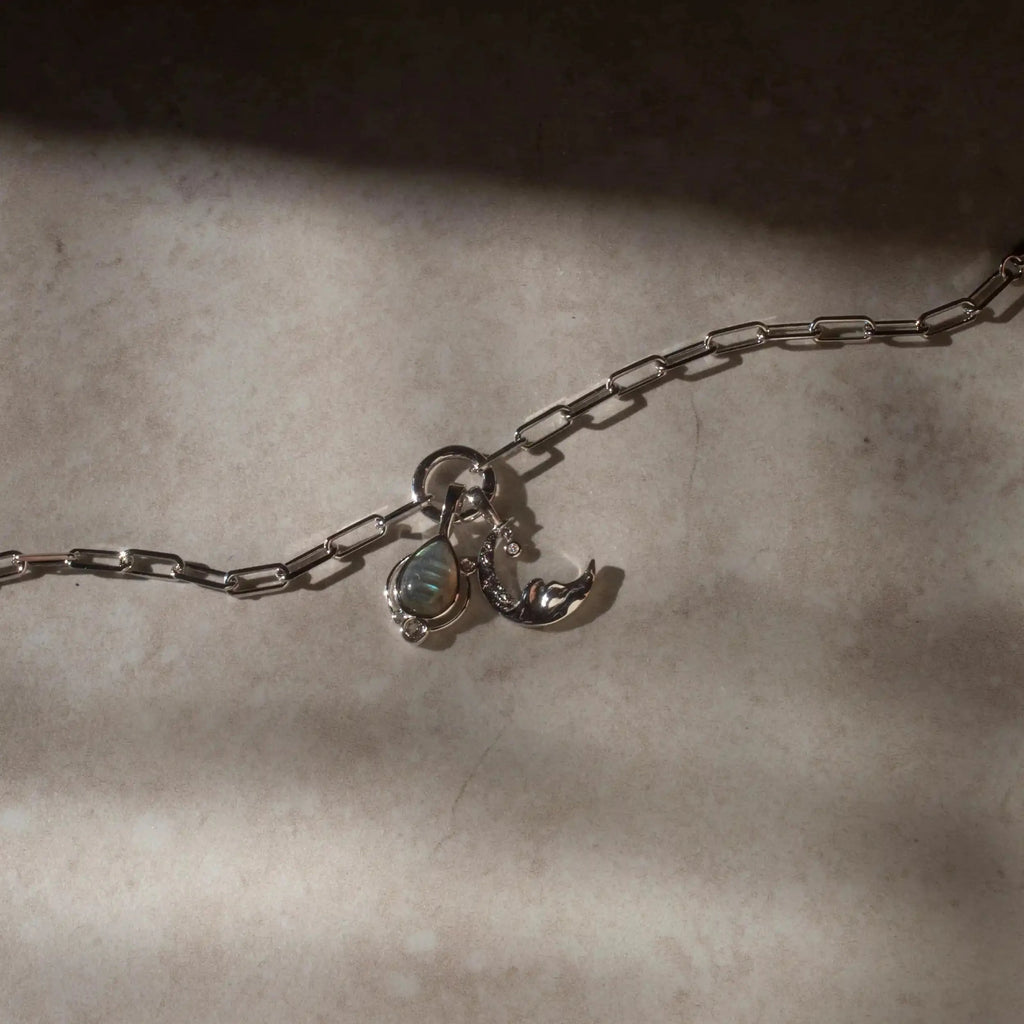 Diamond Moon Wave Amulet