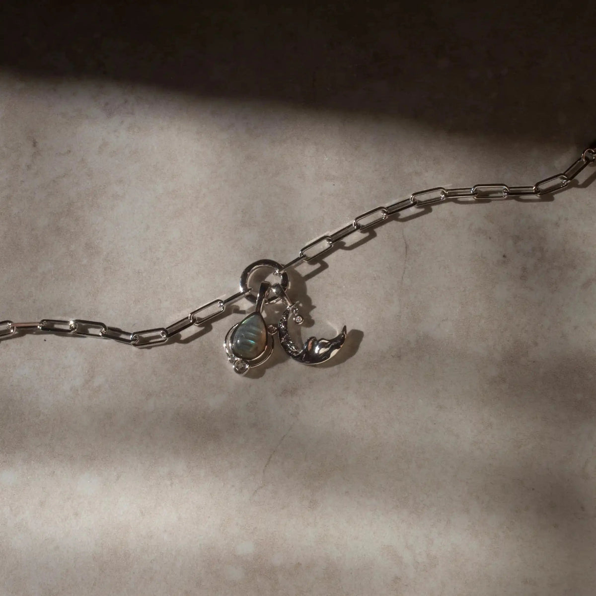 Diamond Moon Wave Amulet