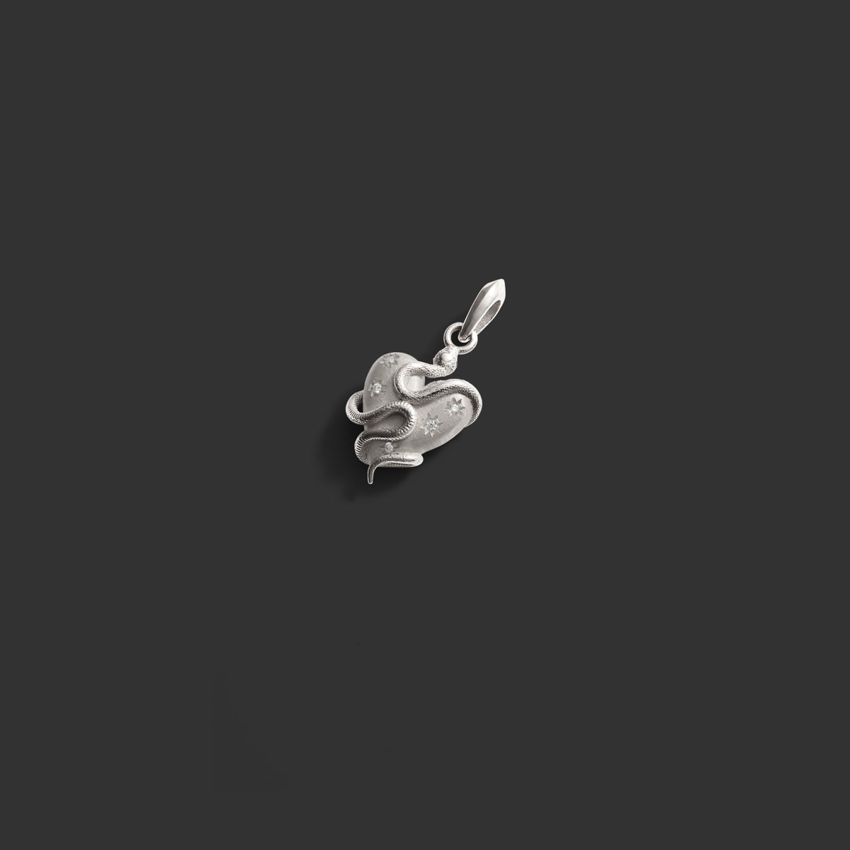Diamond Serpent Heart Pendant