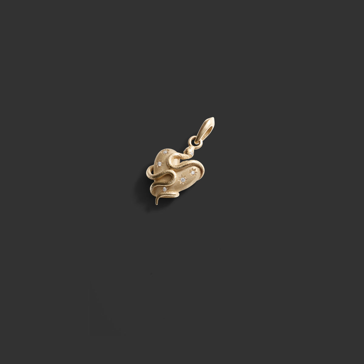 Diamond Serpent Heart Pendant
