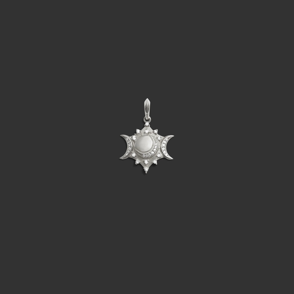 Diamond Triple Moon Amulet