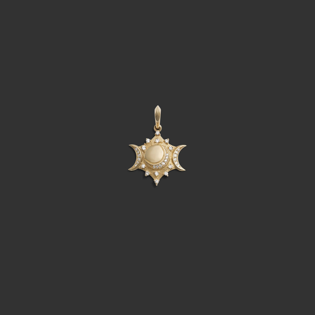 Diamond Triple Moon Amulet