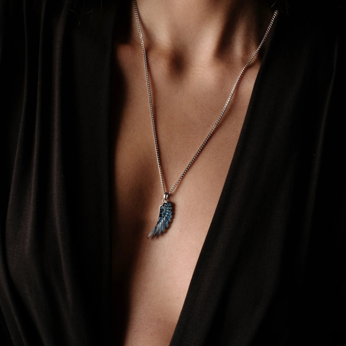 Carved Wing Necklace