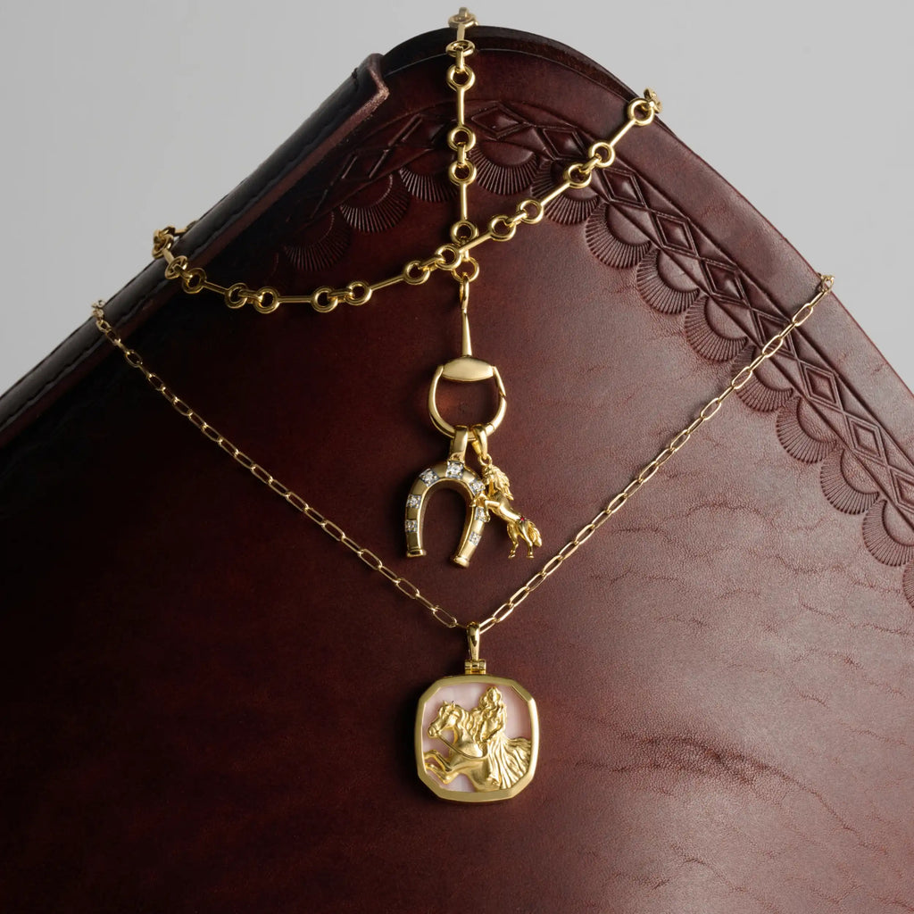 Sapphire Horseshoe Amulet