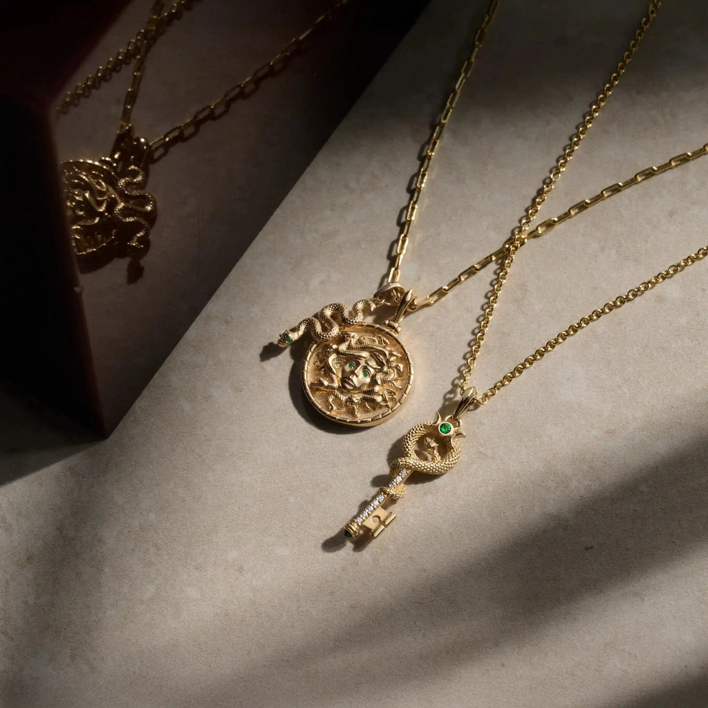 Emerald Eye Medusa Necklace