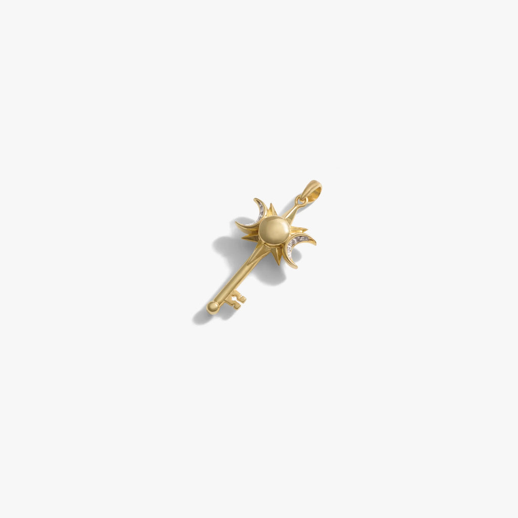 Triple Moon Key Amulet
