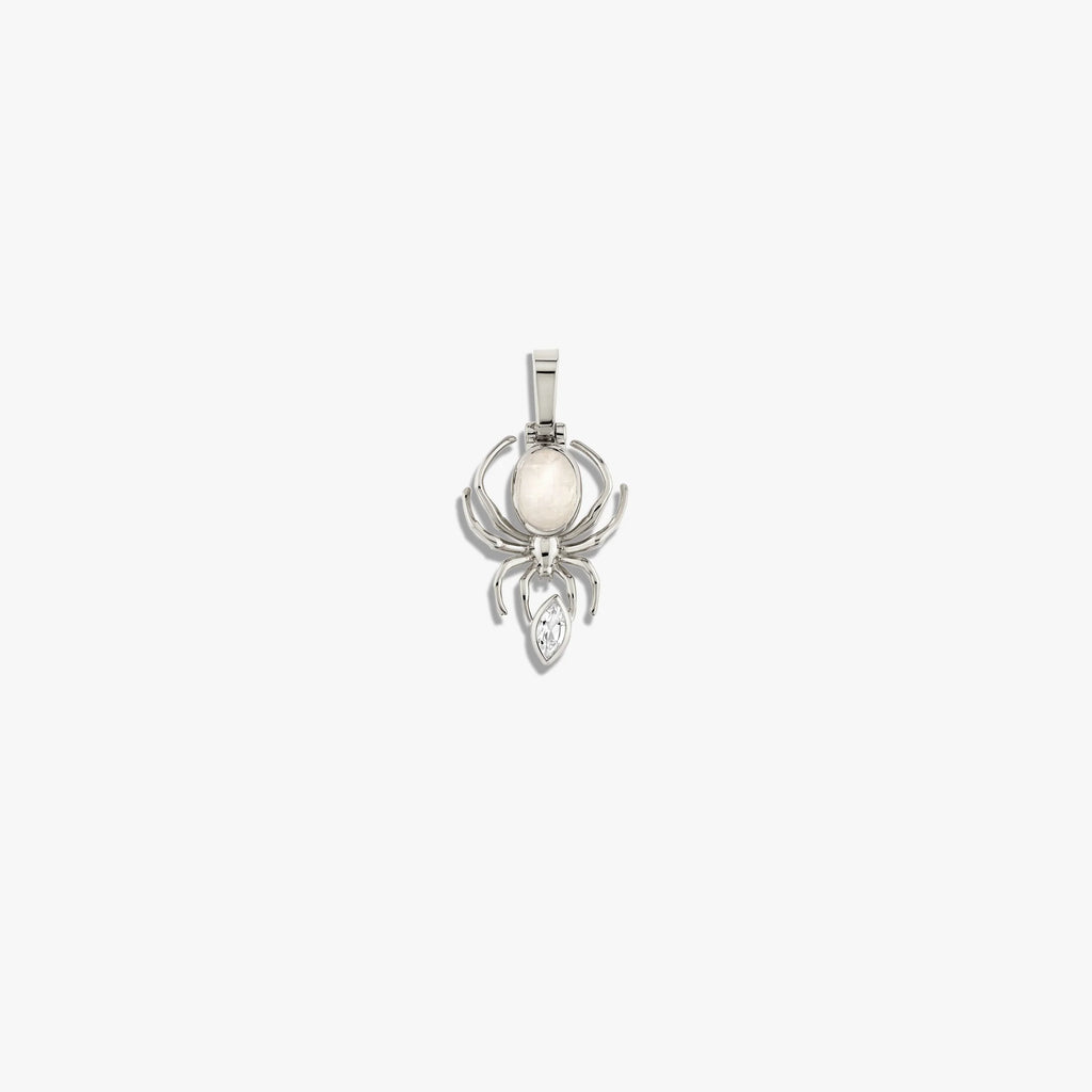 Moonstone Spider Charm