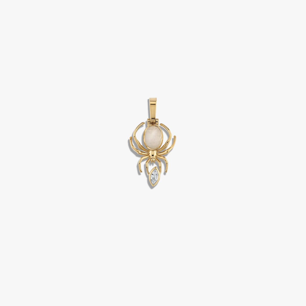 Moonstone Spider Charm