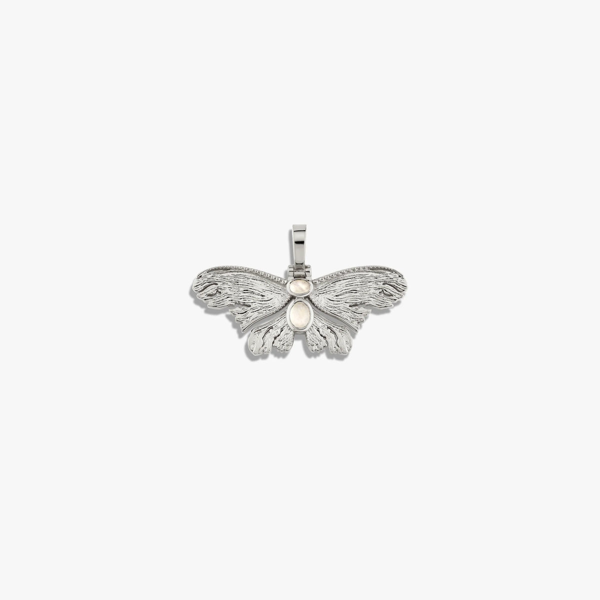 Moonstone Moth Charm