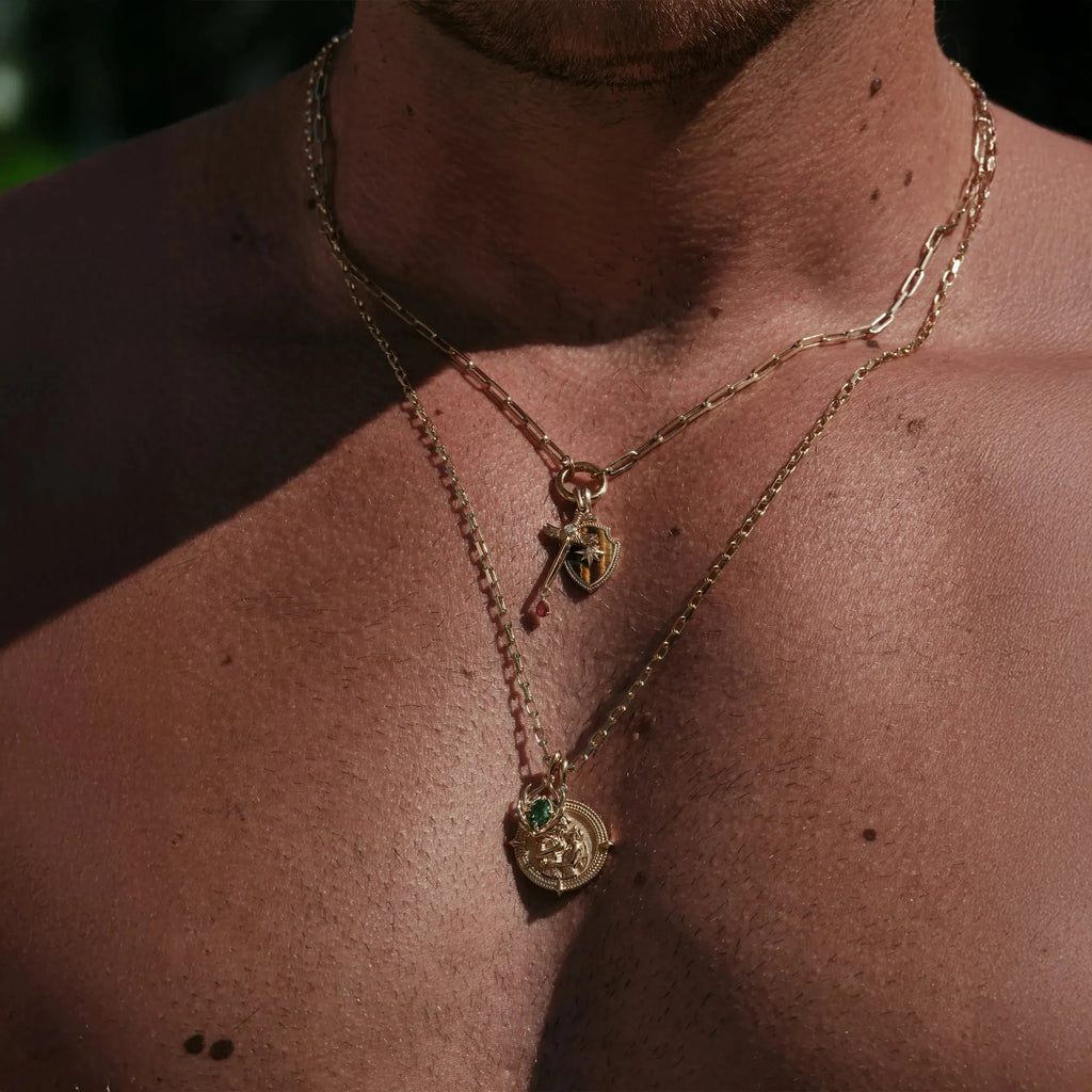 Diamond Achilles & Patroclus Pendant