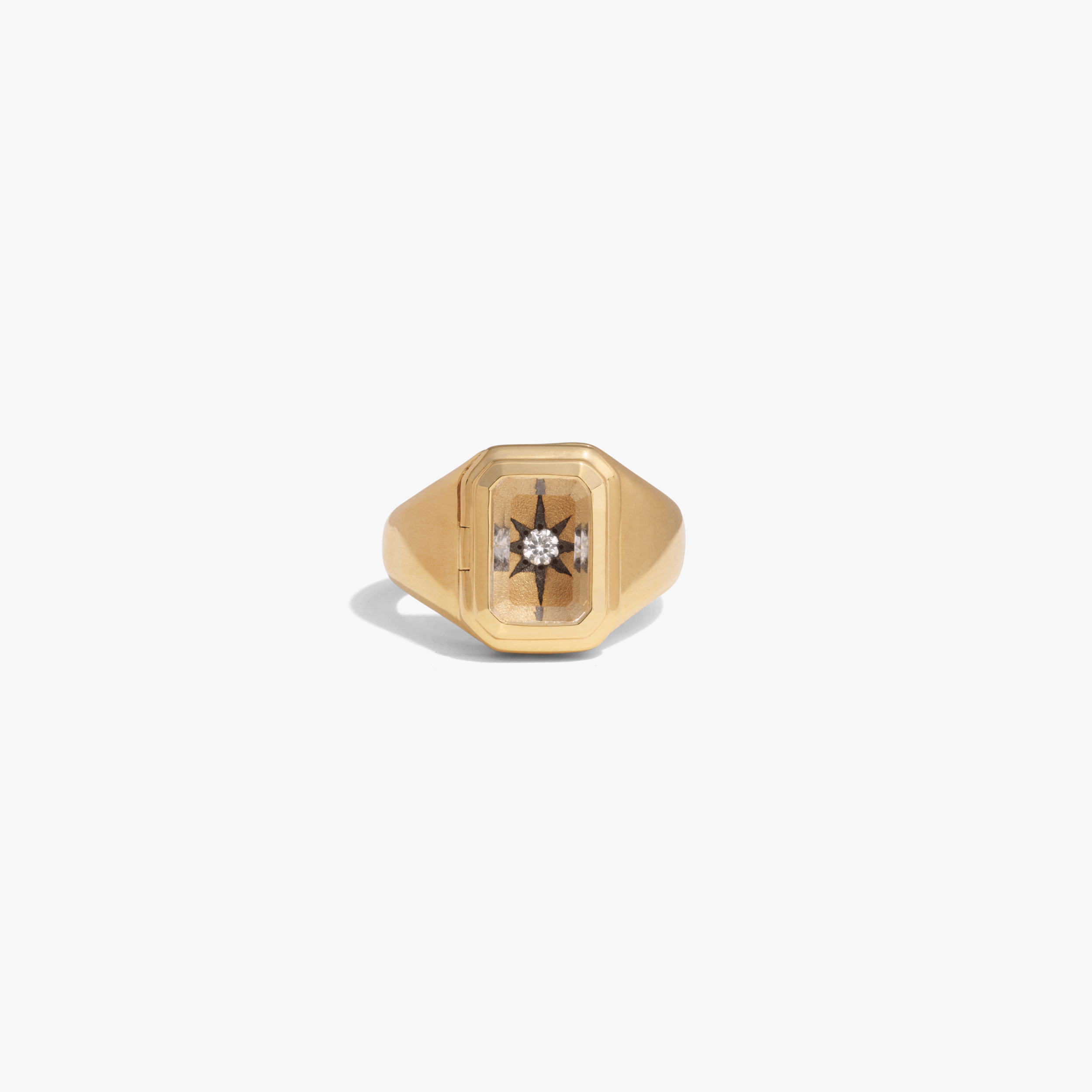 Crystal Photo Locket Ring
