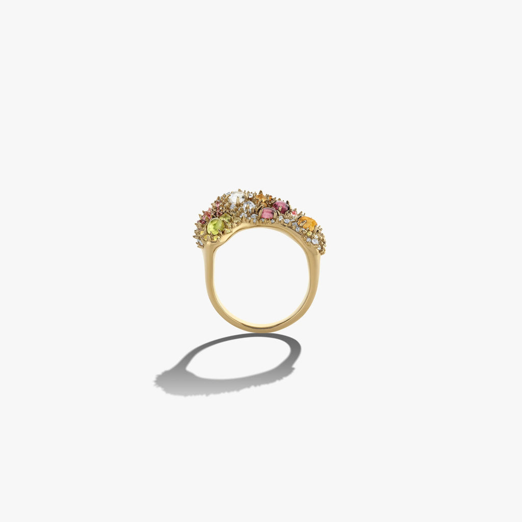 Encrusted Wavy Ring