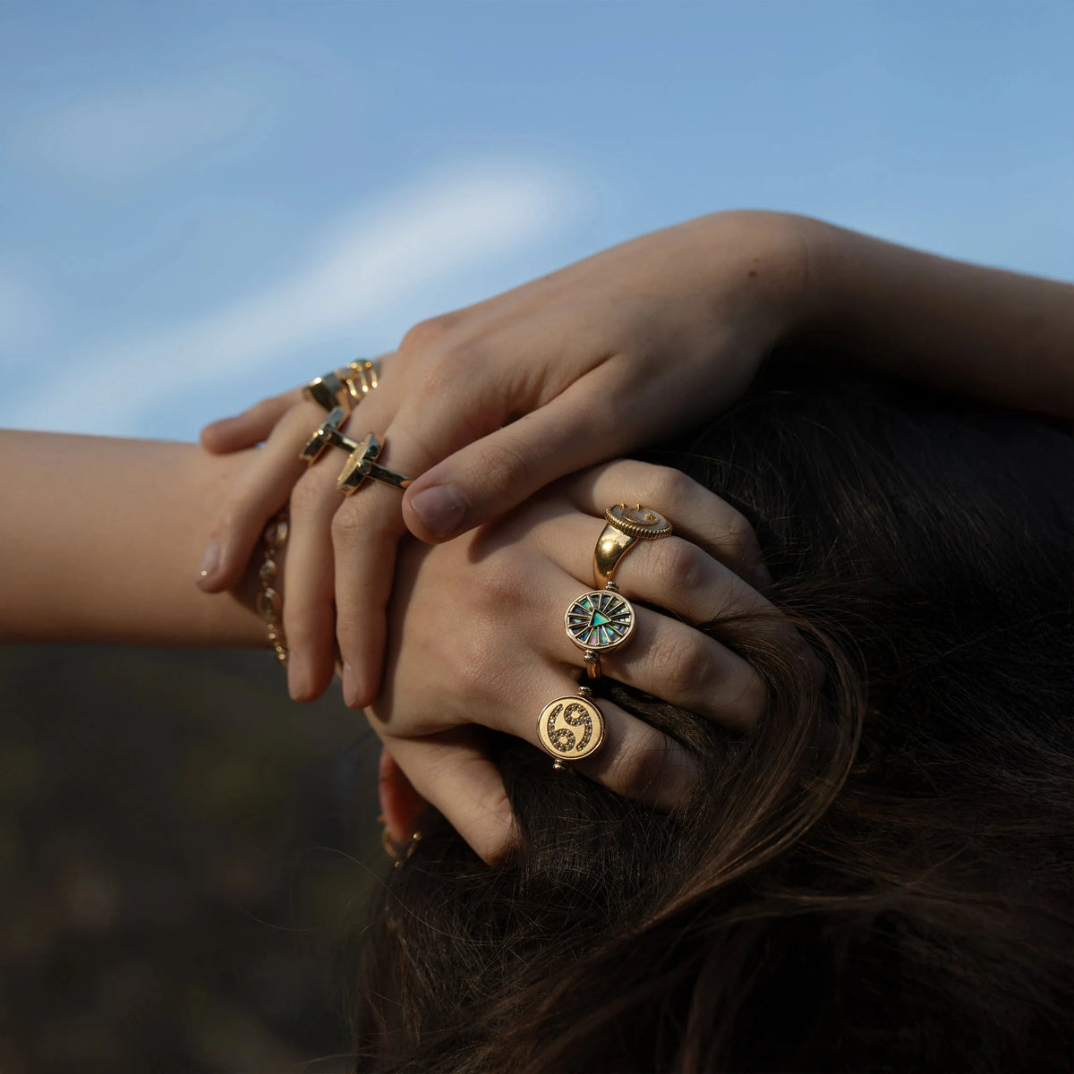 Cancer & Water Flip Ring