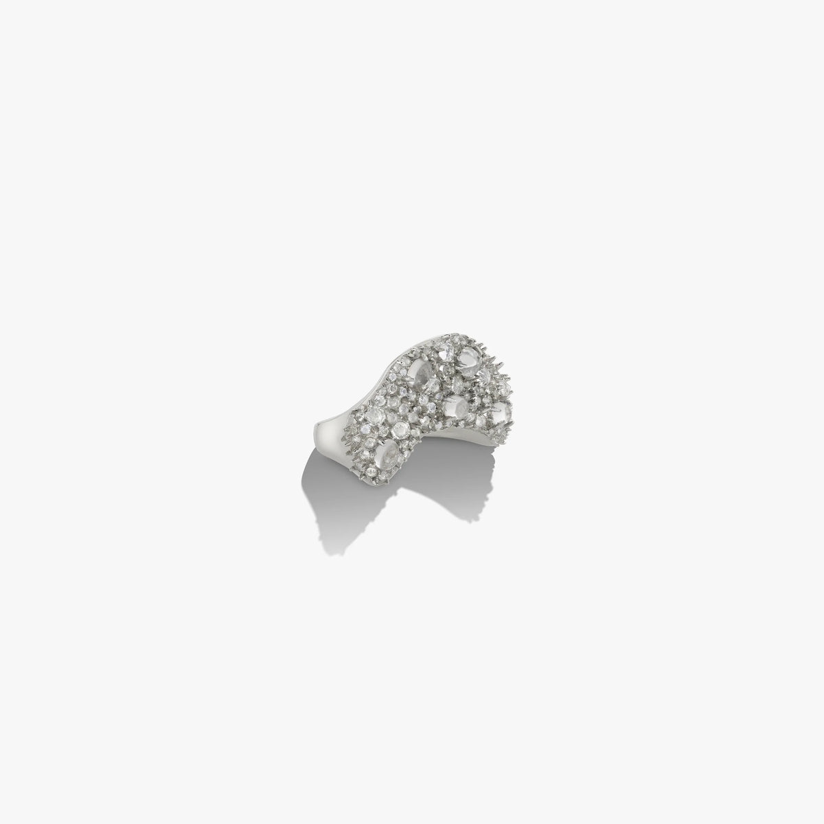 Encrusted Wavy Ring