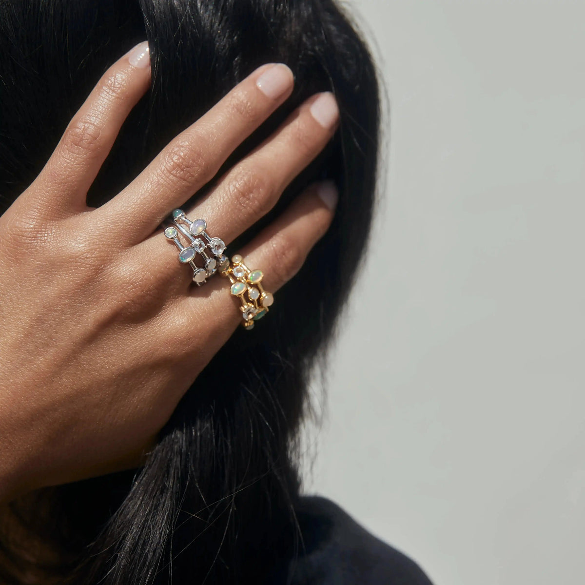 Full Moon Ring Set