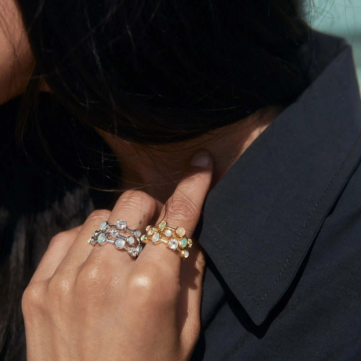 Full Moon Ring Set