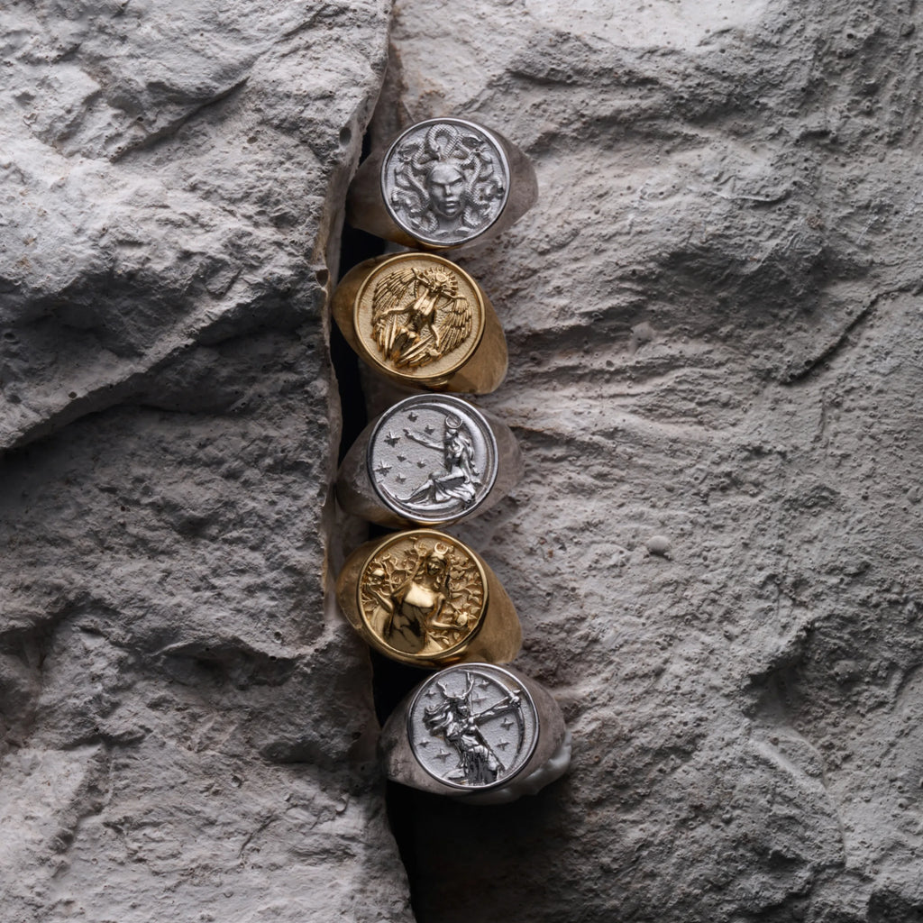 Medusa Signet Ring