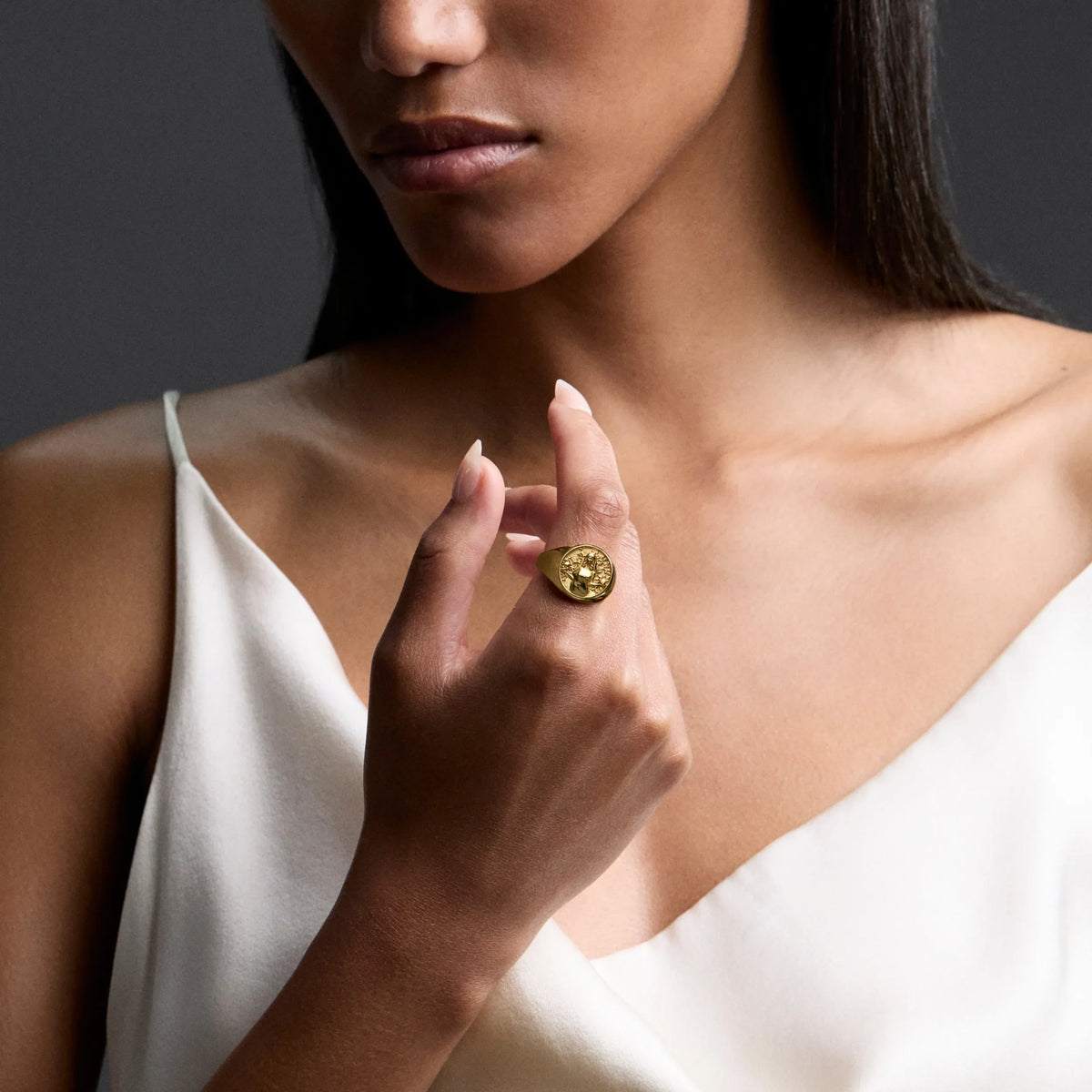 Medusa Signet Ring