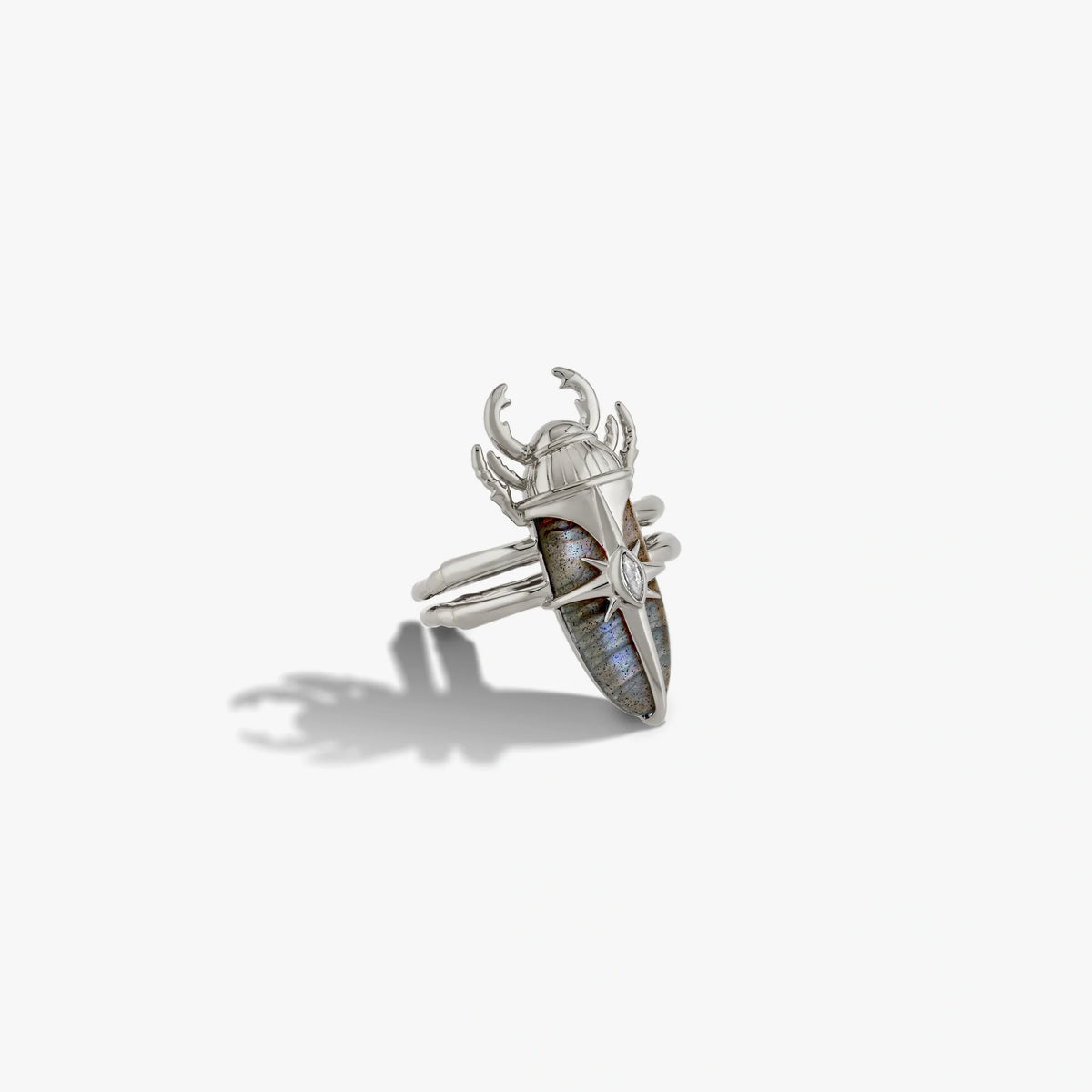 Labradorite Beetle Ring