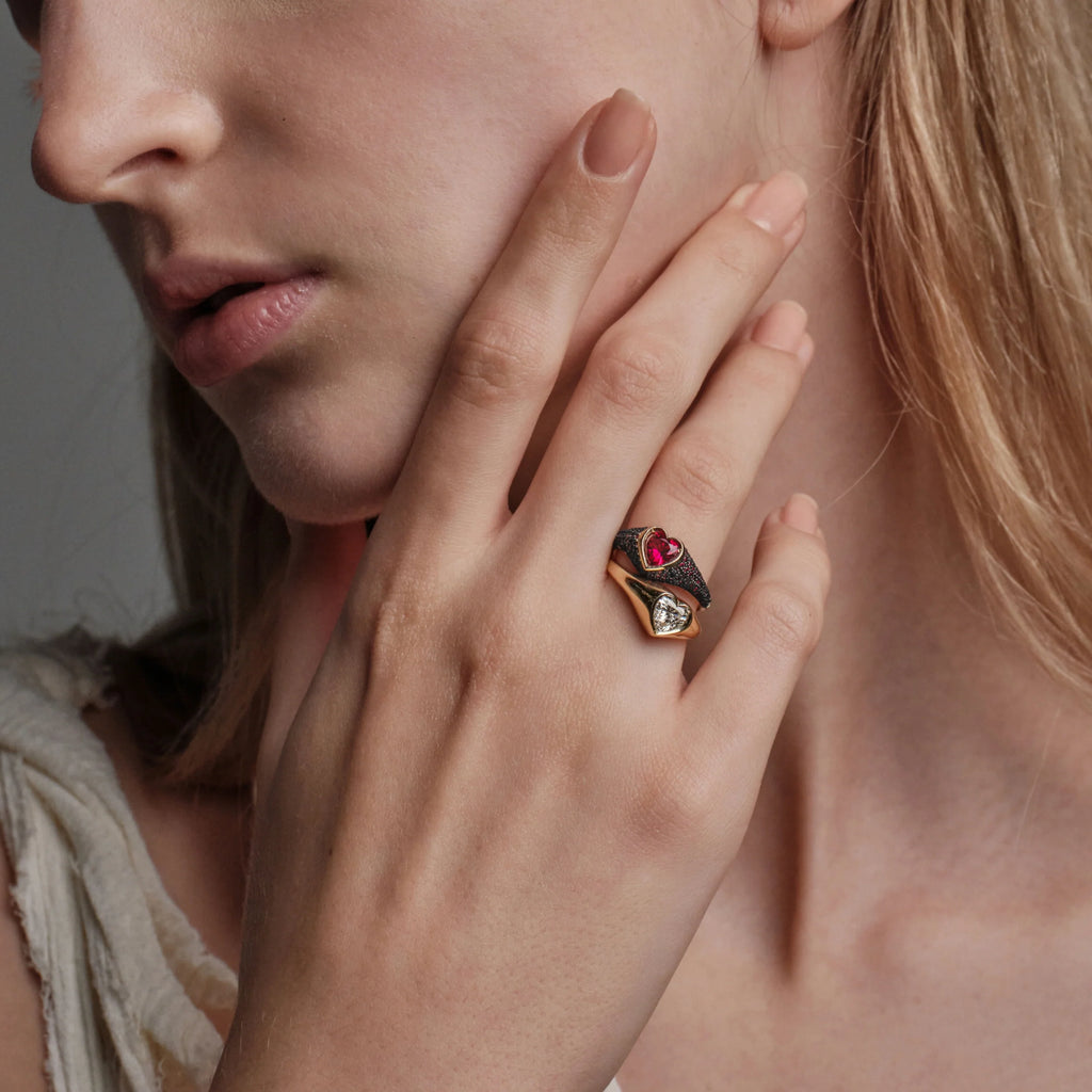 Heart Gemstone Ring