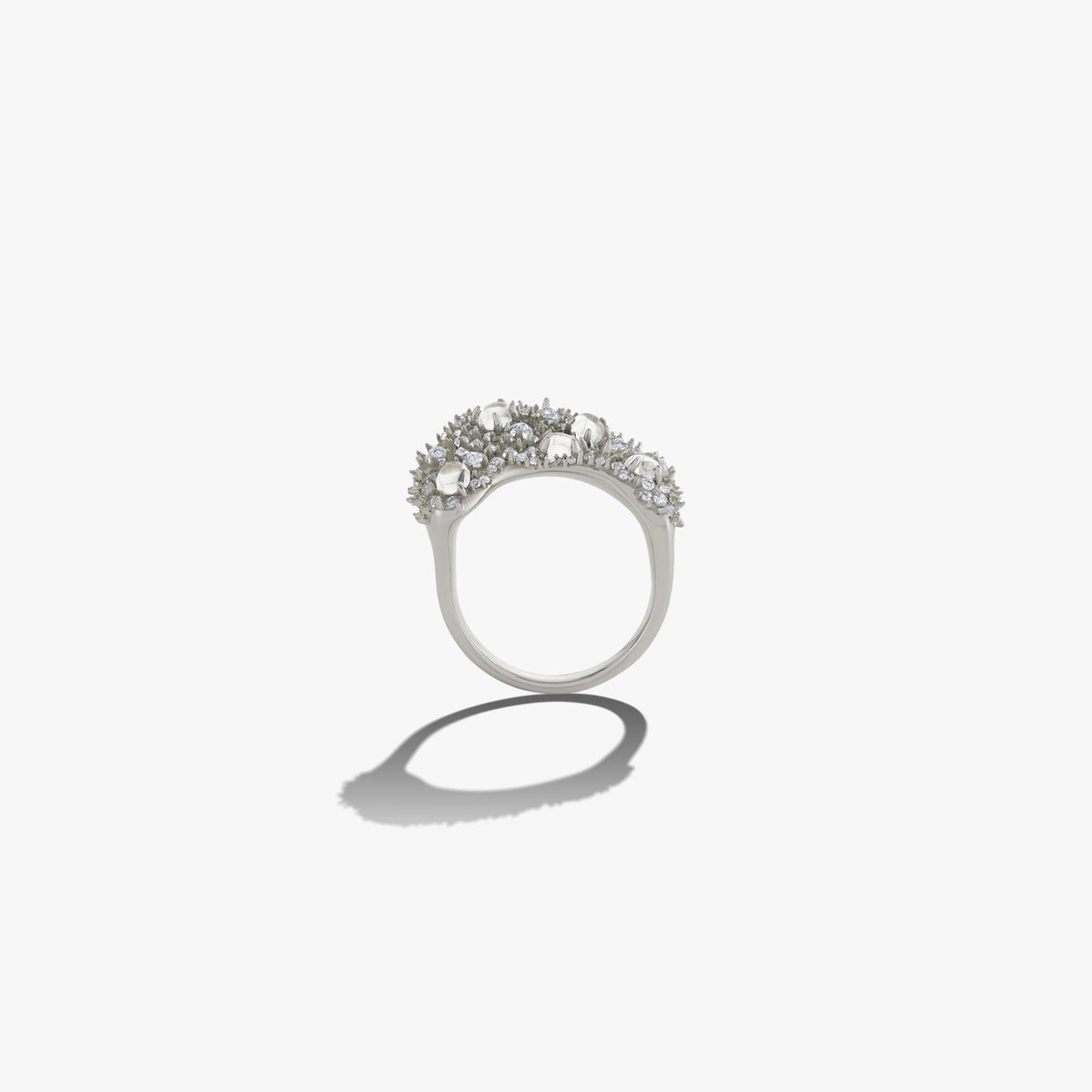 Encrusted Wavy Ring