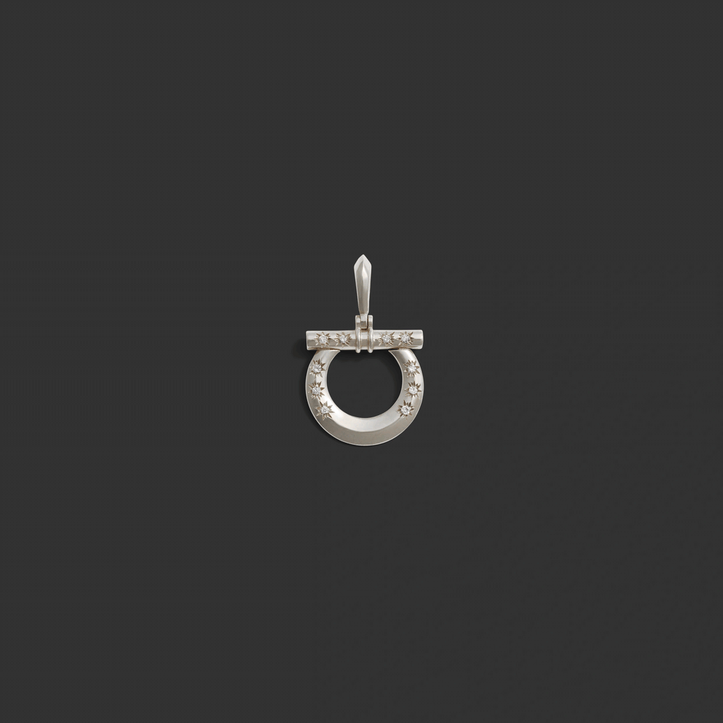 Diamond Horsebit Charm Link