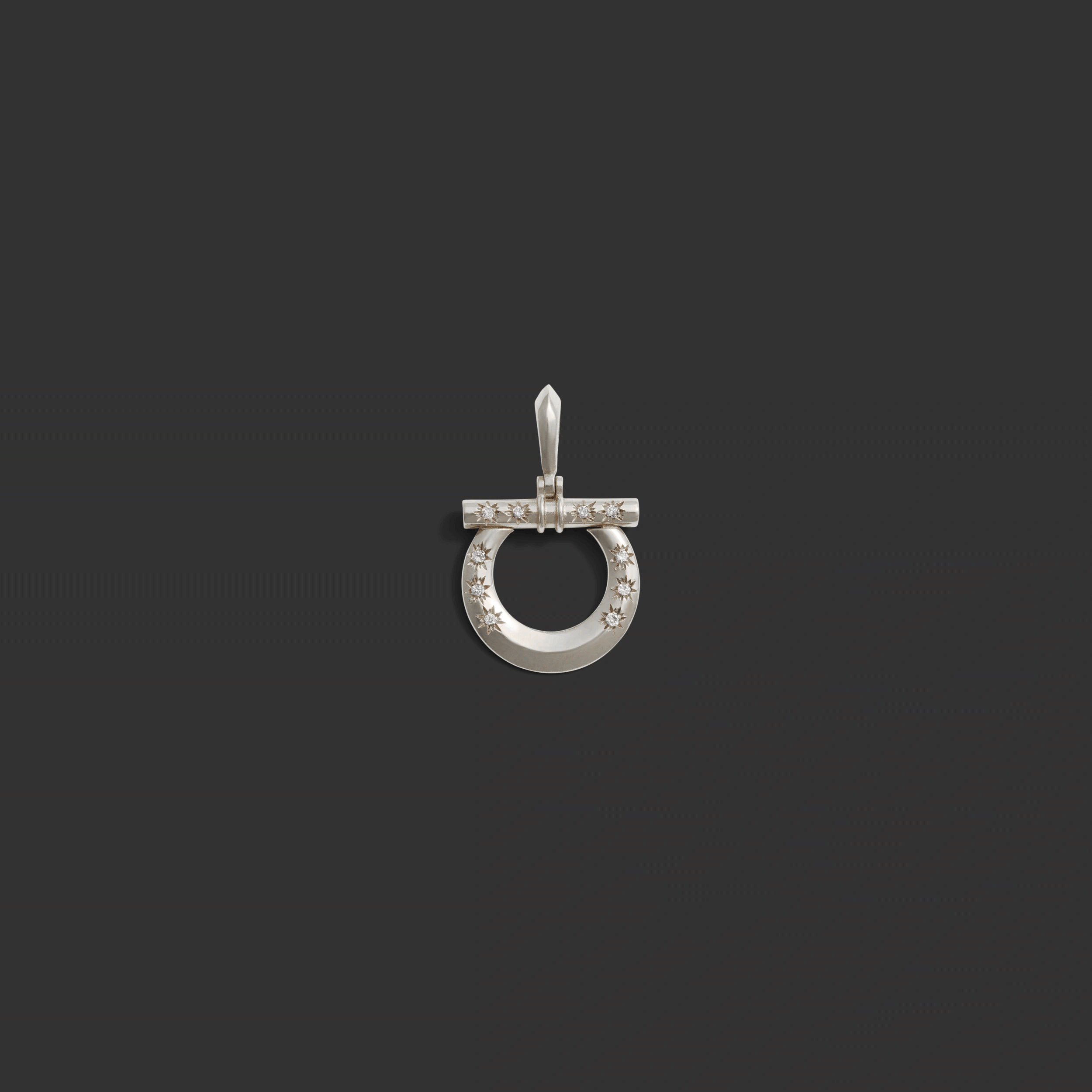 Diamond Horsebit Charm Link