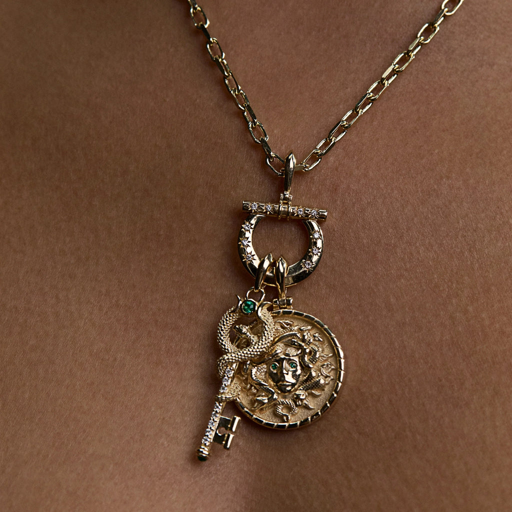 Immortal Medusa Charm Necklace