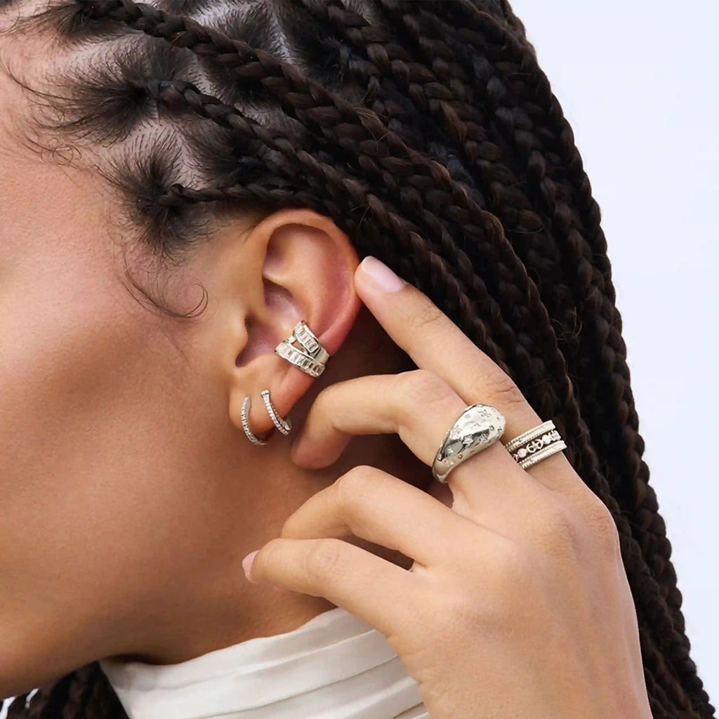 Diamond Huggie Earrings