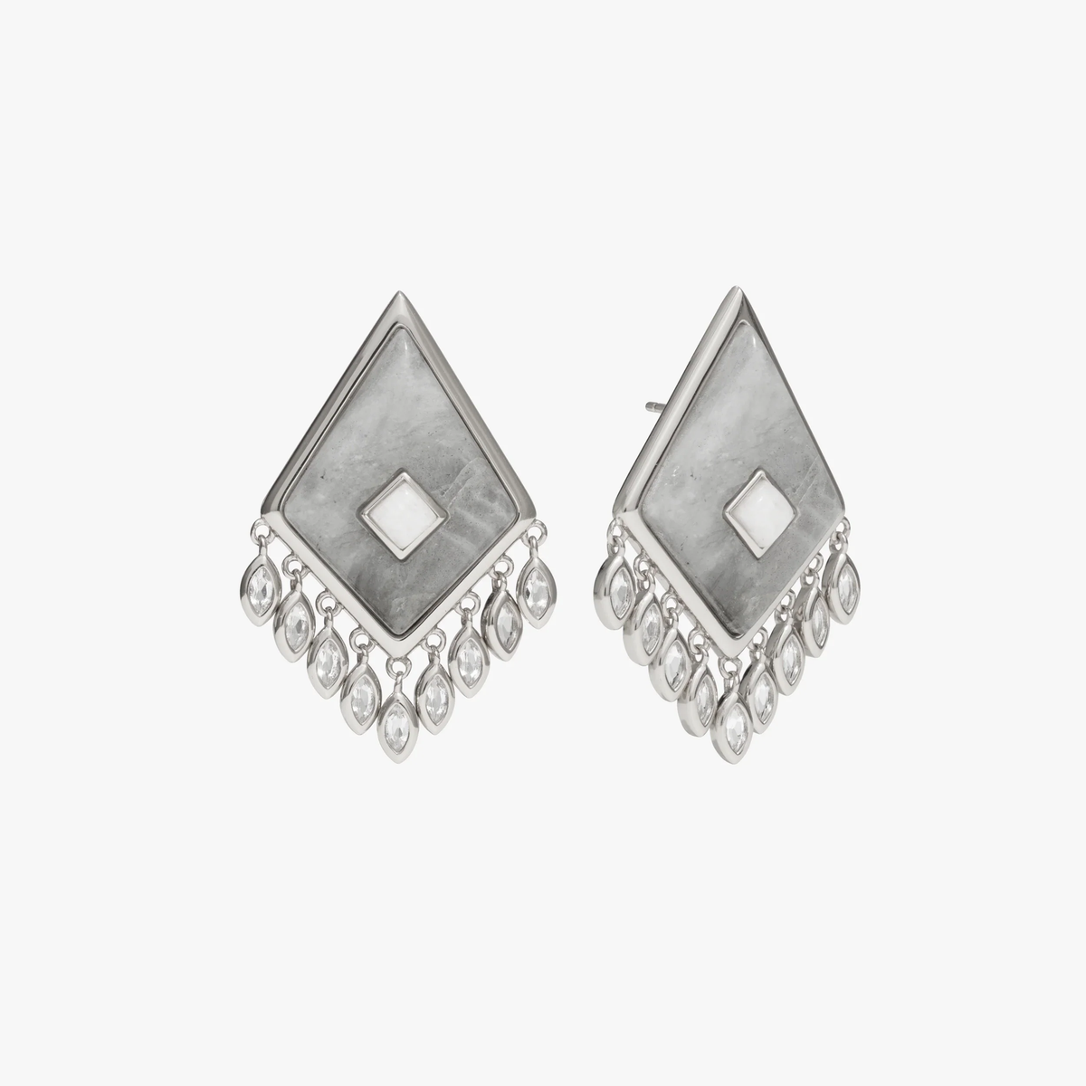 Labradorite Boho Kite Earrings